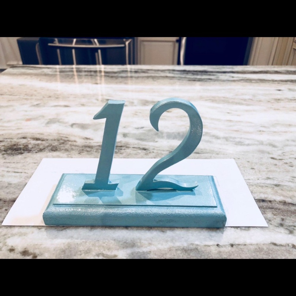 Mint Green Table Numbers